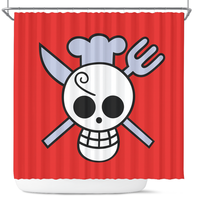Sanji’s Jolly Roger One Piece Anime Shower Curtain