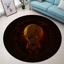 Sanji From One Piece Anime Break Wall Round Rug