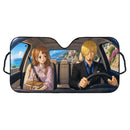 Sanji x Charlotte Pudding One Piece Car Auto Sunshades