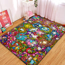 Hello Kitty Sanrio Friends Stained Glass Rectangular Area Rug