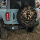 Saquatch Cryptid Hunter Division Bigfoot Car Spare Tire Cover