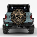 Saquatch Cryptid Hunter Division Bigfoot Car Spare Tire Cover