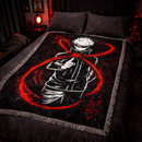 Satoru Gojo From  Anime Jujutsu Kaisen Woven Throw Blanket