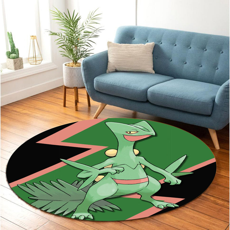 Sceptile Pokemon Round Rug