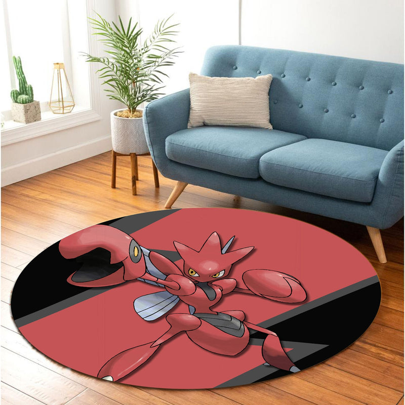 Scizor Pokemon Round Rug