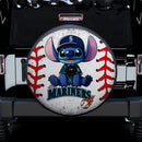 Seattle Mariners Car Spare Tire Cover With Camera Hole