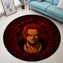 Shanks From One Piece Anime Break Wall Round Rug