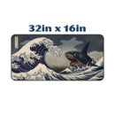 Sharpedo Pokemon The Great Wave Dark Desk Mat