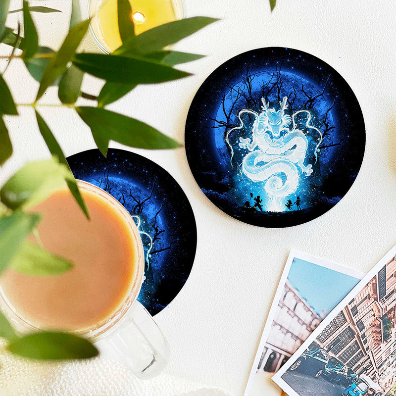 Shenron Dragon Ball Moonlight Ceramic Decor Coaster - Gift Idea