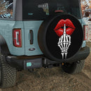 Shhh Skull Lip Car Spare Tire Cover
