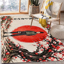 Shikamaru Naruto Cherry Blossom Rectangular Area Rug