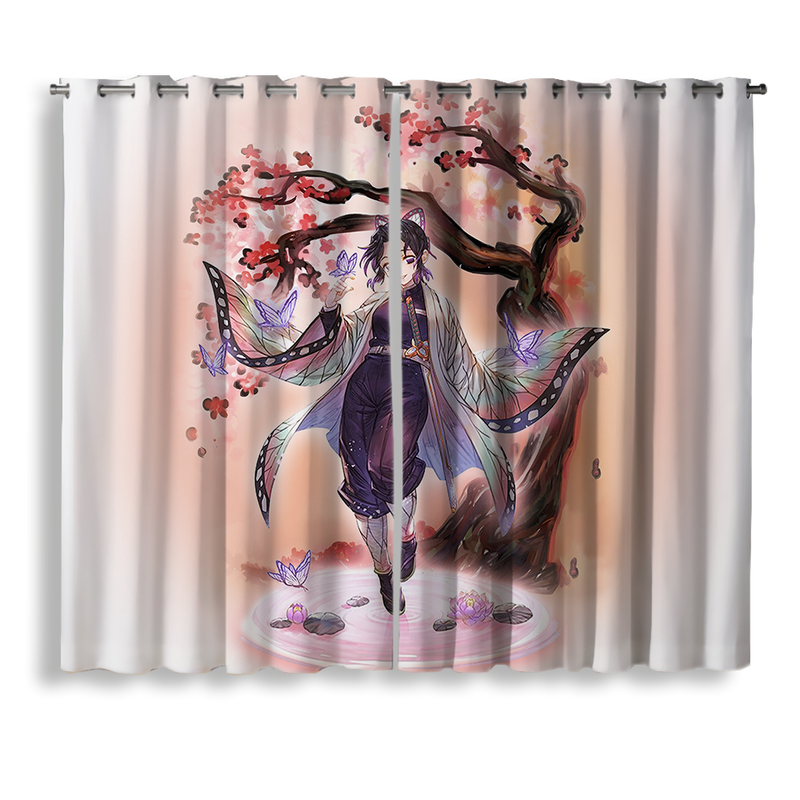 Shinobu Demon Slayer Cherry Blossom Window Curtain