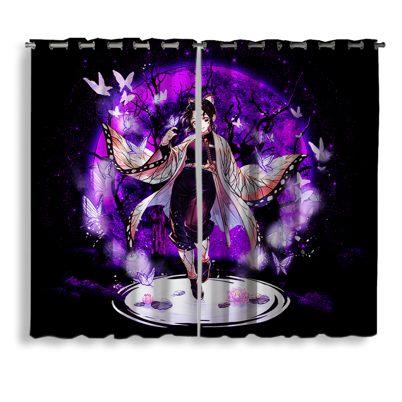 Shinobu Demon Slayer Moonlight Window Curtain