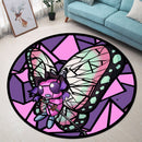 Shinobu Butterfree Pokemon Stained Glass Round Rug