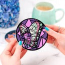 Shinobu Butterfly Pokemon Stained Glass Decor Coaster - Gift Idea