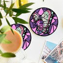 Shinobu Butterfly Pokemon Stained Glass Decor Coaster - Gift Idea