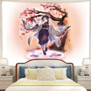Shinobu Demon Slayer Cherry Blossom Tapestry