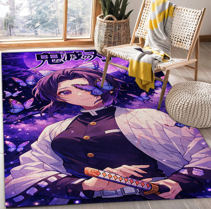 Demon Slayer Custom Rug Shinobu Demon Slayer Rectangular Area Rug
