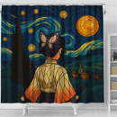 Shinobu Demon Slayer Starry Night Shower Curtain