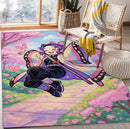 Shinobu Japan Cherry Blossom Rectangular Area Rug
