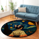 Shinobu Kocho Demon Slayer Starry Night Round Rug