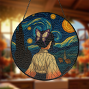 Shinobu Demon Slayer Starry Night Stained Glass Suncatcher