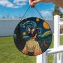 Shinobu Demon Slayer Starry Night Stained Glass Suncatcher