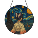 Shinobu Demon Slayer Starry Night Stained Glass Suncatcher
