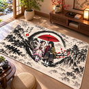 Shinobu x Giyu Demon Slayer Japan Ink Style Rectangular Area Rug