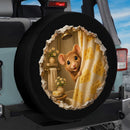 Shower Bathroom Mouse Hole Car Spare Tire Cover With Camera Hole