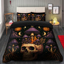 Psychedelic Mushroom Skull Bedding Set