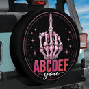 Skull ABCDEF You Car Spare Tire Cover