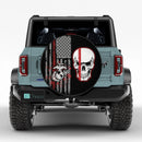 Skull American Flag US Marine Jeep Car Spare Tire Cover