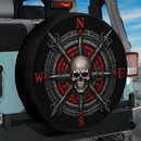 Skull Compass Symbol Car Spare Tire Cover