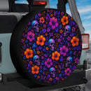 Skull Floral Custom Jeep Wheel Cover With Camera Hole
