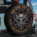 Skull Rub Some Dirth On It Car Spare Tire Cover