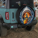 Skull Skeleton Surfing Shark Custom Jeep Wheel Cover With Camera Hole