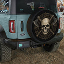 Skull Viking Shield Car Spare Tire Cover