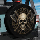 Skull Viking Shield Car Spare Tire Cover