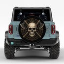 Skull Viking Shield Car Spare Tire Cover
