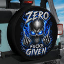 Skull Zero Fucks Given Car Spare Tire Cover