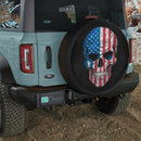 Skull American Flag Jeep Car Spare Tire Cover