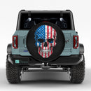 Skull American Flag Jeep Car Spare Tire Cover