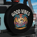 Skull Good Vibe Jeep Car Spare Tire Cover