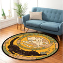 Sleep All Day Play All Night Carpet Round Rug