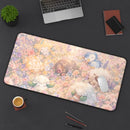Sleeping Jirachi Piplup Lechonk Pokemon Floral Desk Mat