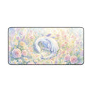 Sleeping Lugia Pokemon Floral Meadow Desk Mat