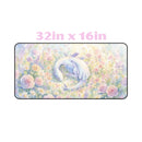 Sleeping Lugia Pokemon Floral Meadow Desk Mat