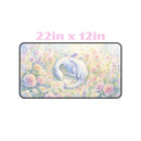 Sleeping Lugia Pokemon Floral Meadow Desk Mat