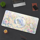 Sleeping Lugia Pokemon Floral Meadow Desk Mat